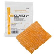 MEDIHONEY Calcium Alginate Dressing, Calcium Alginate/Active Leptospermum Honey, 4 Inches x 5 Inches, Sterile, 50 Count