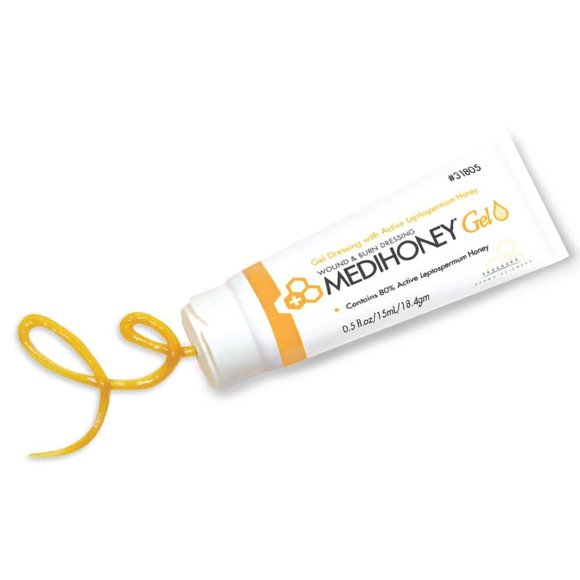 Shop Integra Lifesciences 31805 - Wound and Burn Dressing MEDIHONEY Gel 0.5 oz Tube Sterile Online | Medical Mega Shop Integra Lifesciences 31805 - Wound and Burn Dressing MEDIHONEY Gel 0.5 oz Tube Sterile Online | Medical Mega