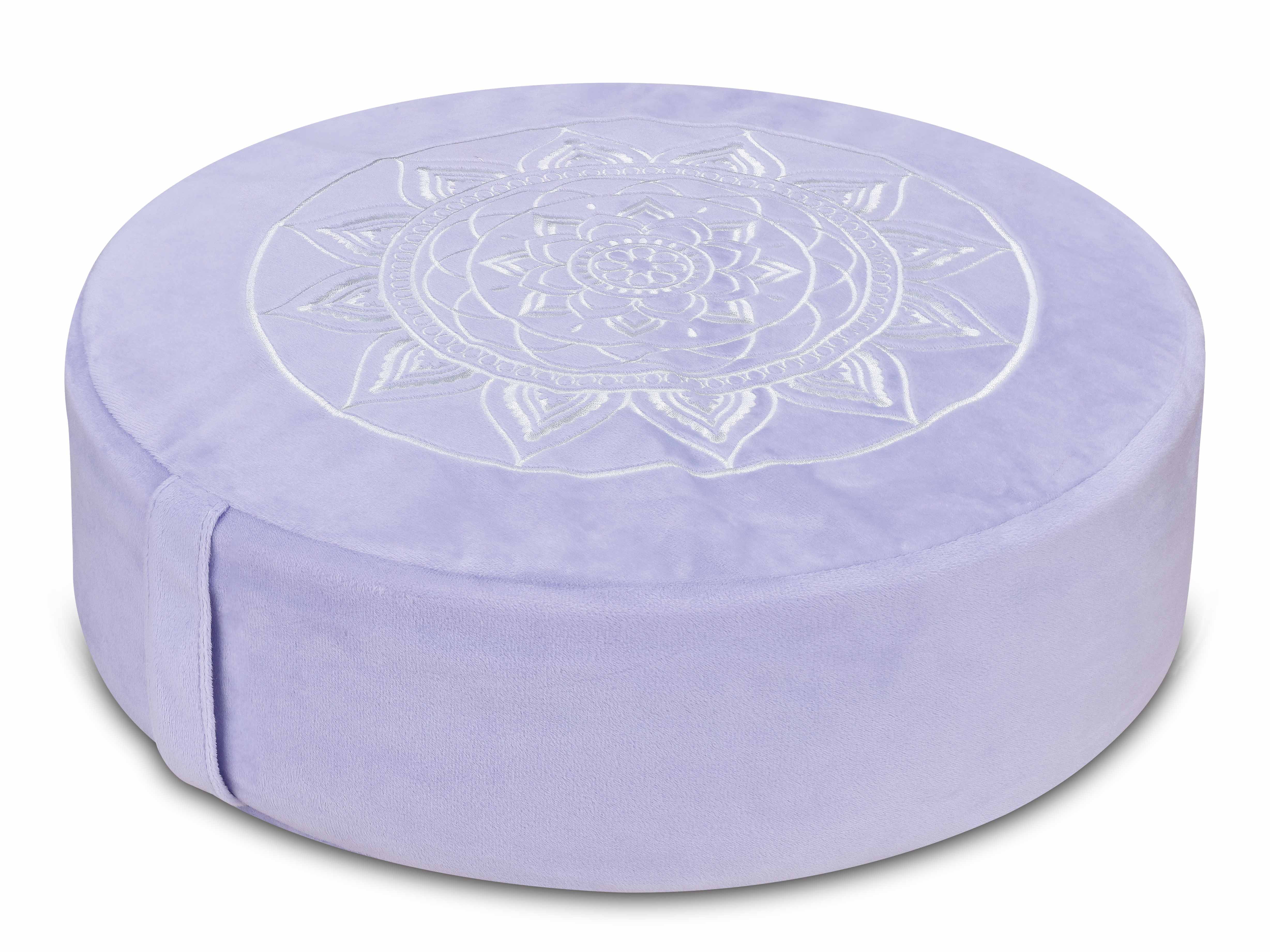 Health Touch Round Meditation Cushion, Purple