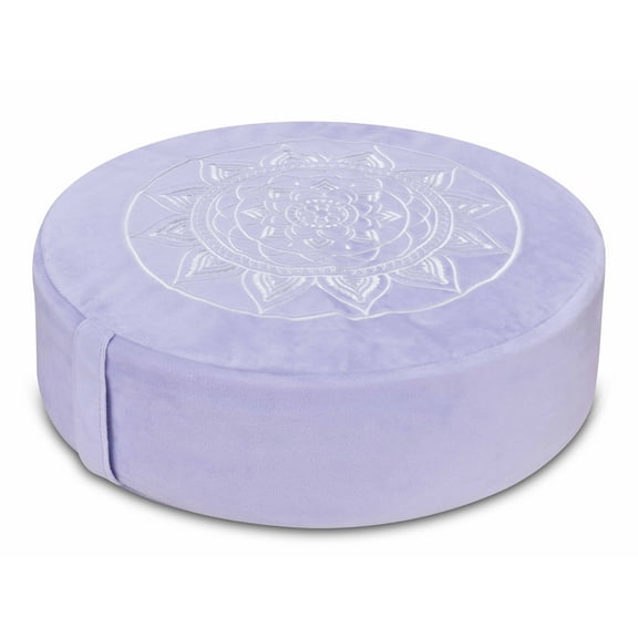 Health Touch Round Meditation Cushion, Purple