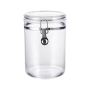 Mainstays Classic Medium Round Food Storage Canister, 33.8 oz, Clear Plastic, BPA-Free, Airtight, Stackable