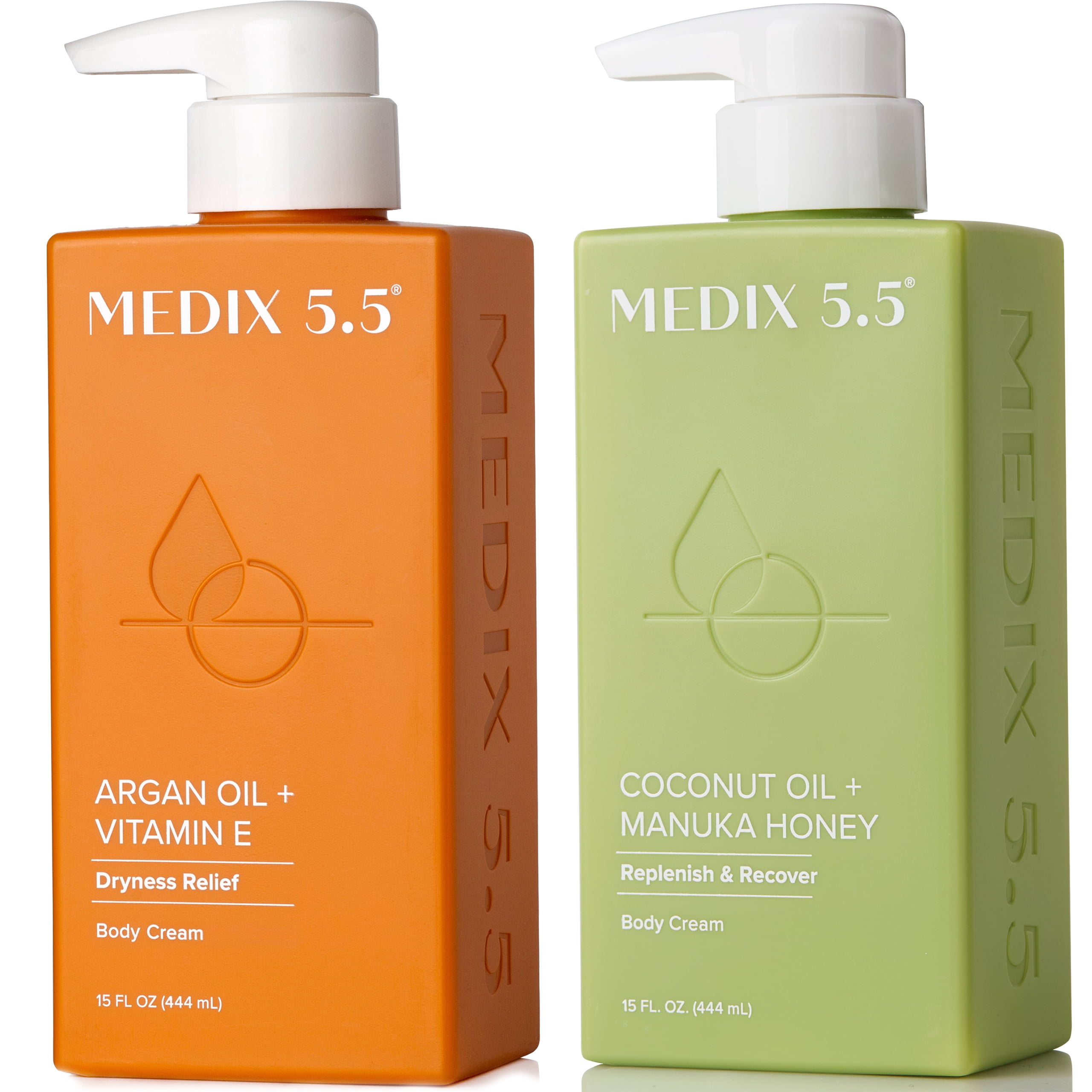 Medix 5.5, Body Cream Duo, 15 fl oz each, Coconut & Argan Oil