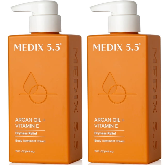 MEDIX 5.5 Argan Oil + Vitamin E Anti-Aging Body Cream Two Pack 15 fl oz