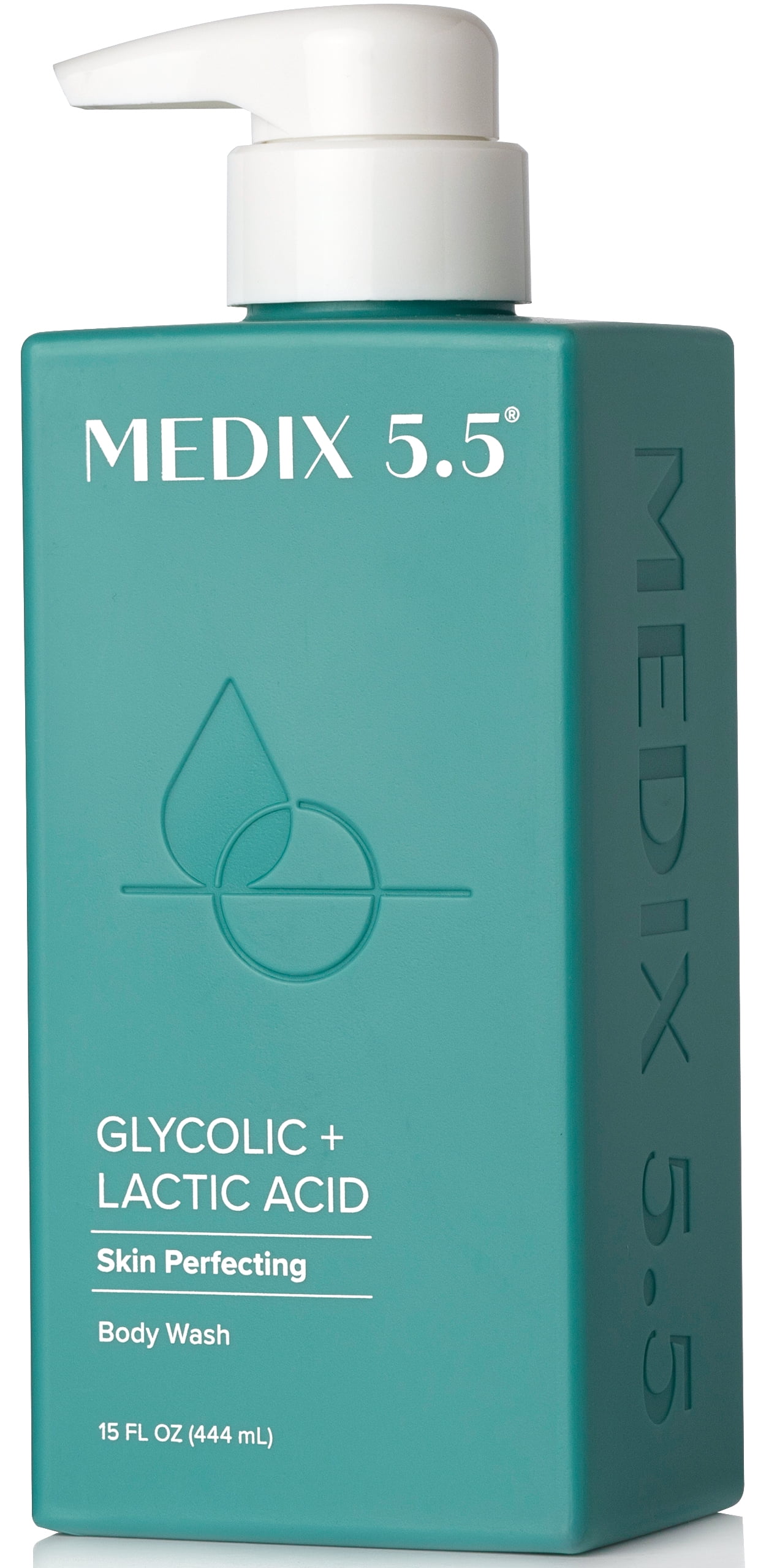 MEDIX 5.5 Glycolic Acid + Lactic Acid Body Wash for Clean Skin, 15 fl
