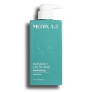 MEDIX 5.5 Glycolic Acid + Lactic Acid Body Wash for Clean Skin, 15 fl oz
