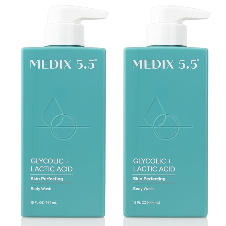 Medix 5.5 Glycolic Lactic Acid Body Wash Two Pack 15 fl oz