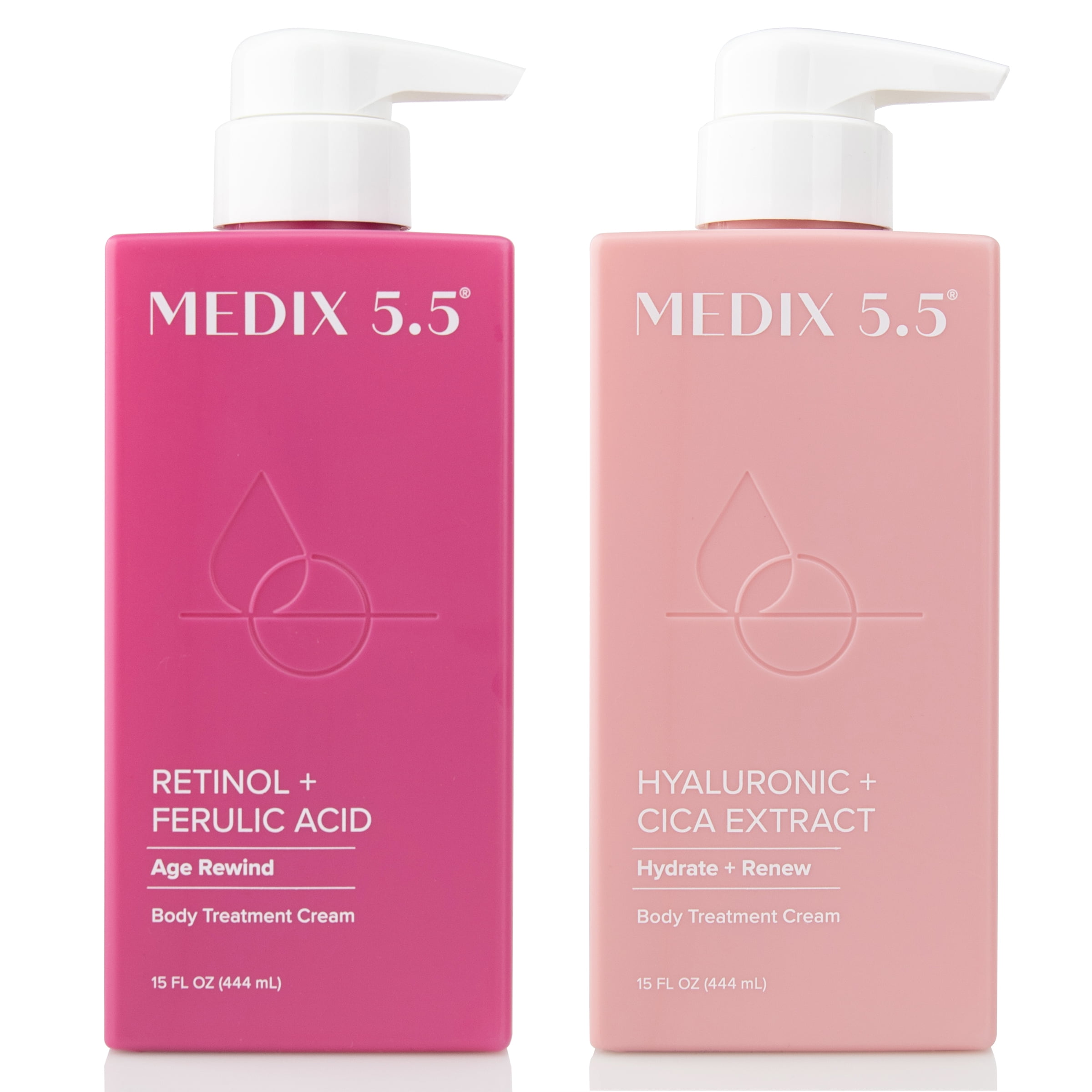 MEDIX 5.5 Retinol Body Lotion + Hyaluronic Acid Cream 2PC Moisturizer Body & Face Lotion Set