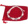 thumbnail image 1 of MEDJUGORJE - Chaplet - Bracelet from Apparation hill stones directly from MEDUGORJE. - White thread, 1 of 4