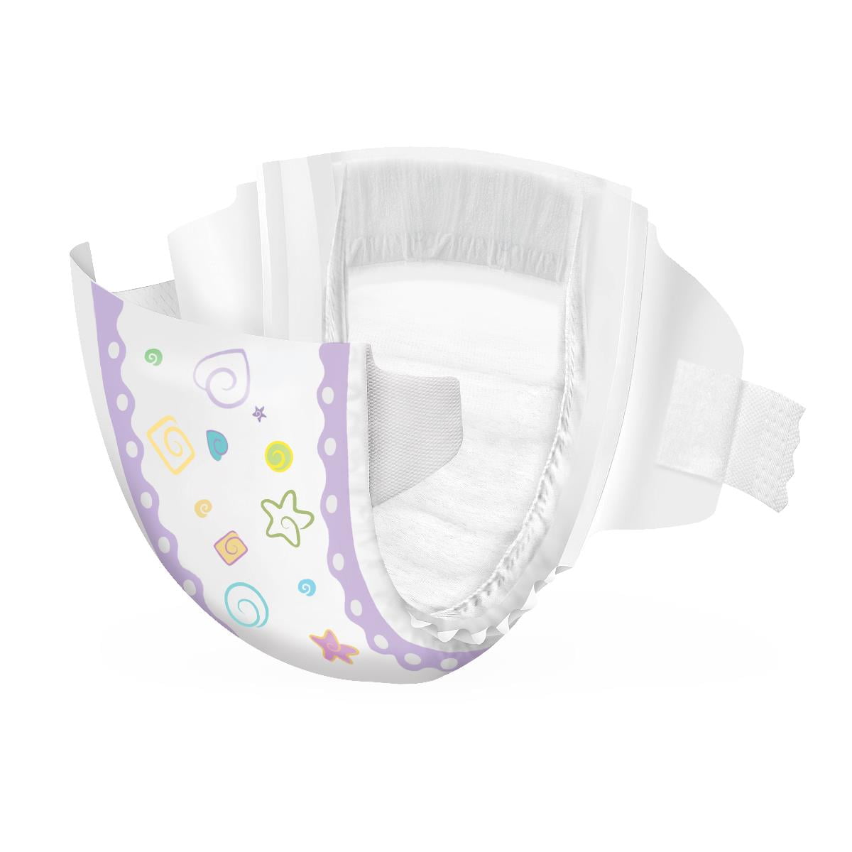 Medline Premium Disposable Baby Diapers, Absorbent & Ultra-Soft for Delicate Skin, Size 4 (22-37 lbs), Pack of 25