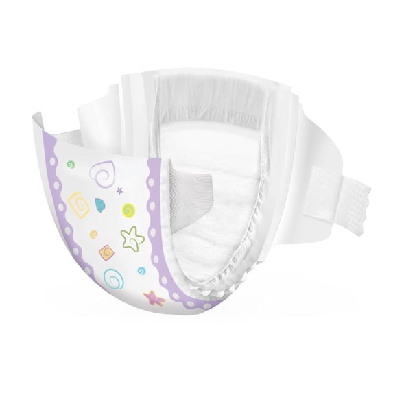 Medline Premium Disposable Baby Diapers, Absorbent & Ultra-Soft for Delicate Skin, Size 4 (22-37 lbs), Pack of 25