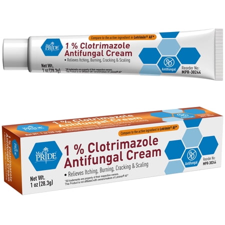 MED PRIDE Antifungal Cream 1% Clotrimazole – Antifungal Ointment for Jock Itch, Athlete’s Foot & Ringworm, Foot Fungus Treatment Relieves Itching 1oz
