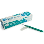 MEDPRIDE #10 Disposable Scalpel Blades Stainless Steel Scalpel Knife for Dermaplaning, 10-Pack