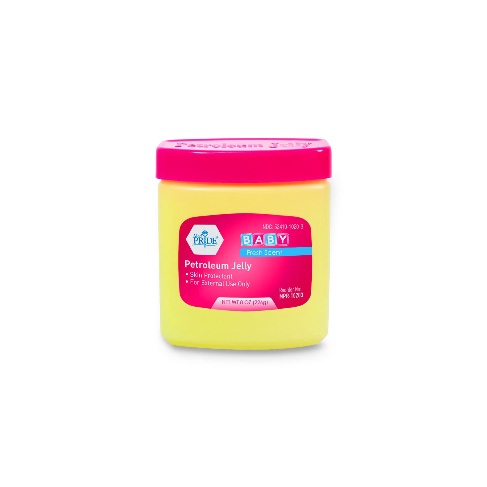 MEDPRIDE Baby Petroleum Jelly 8 Ounce Pink – Skin Protectant and ...