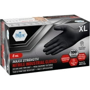 MEDPRIDE Black Nitrile Gloves Latex Free Industrial Gloves, XL 100-Pack