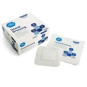MEDPRIDE Bordered Gauze Island Dressing for Wounds First Aid Kit Supplies, 25-Pack