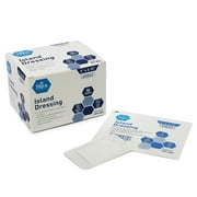 MEDPRIDE Bordered Gauze Island Dressing for Wounds First Aid Kit Supplies, 50-Pack