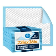 MED PRIDE Disposable Bed Pads 23x36 50 Count Absorbent Bed Liners for Incontinence Kids Adults Elderly Pets Leak-Proof Bed Wetting Pads