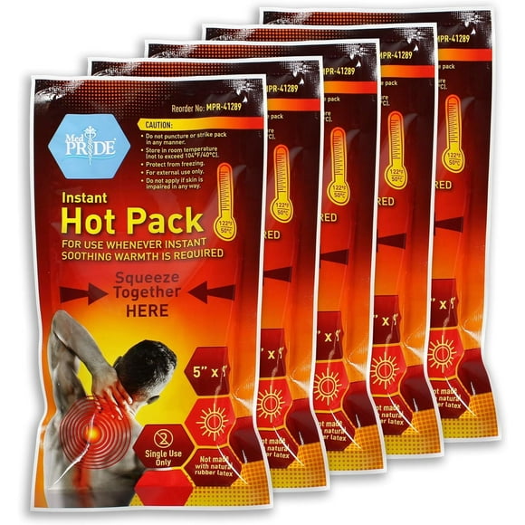 MEDPRIDE Large 5 x 9 Instant Hot Packs Disposable Warm Compress Heating Pads, 24 Pack