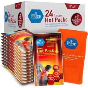 MEDPRIDE Large 5 x 9 Instant Hot Packs Disposable Warm Compress Heating Pads, 24 Pack