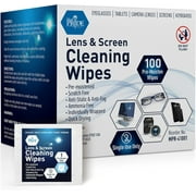 MEDPRIDE Anti-Fog Lens Wipes & Screen Wipes – 100 Count Premoistened, Anti-Static, Quick-Dry Lens & Screen Cleaner Wipes for Eyeglasses & Electronics