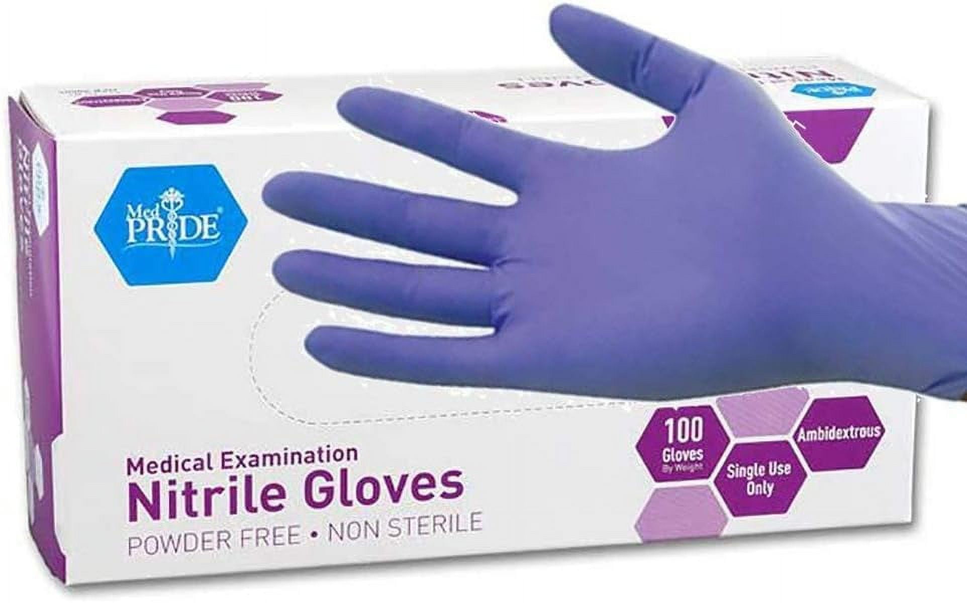 EVERREADY FIRST AID MEDPRIDE Nitrile Gloves Powder-Free Disposable Latex Free Gloves, Blue Large 100-Pack