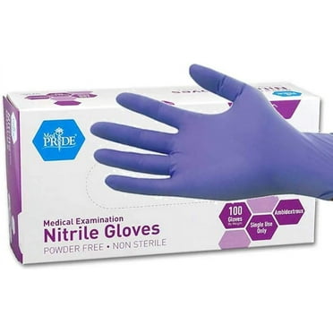 MEDPRIDE Nitrile Gloves Powder-Free Disposable Latex Free Gloves, Blue Small 100-Pack