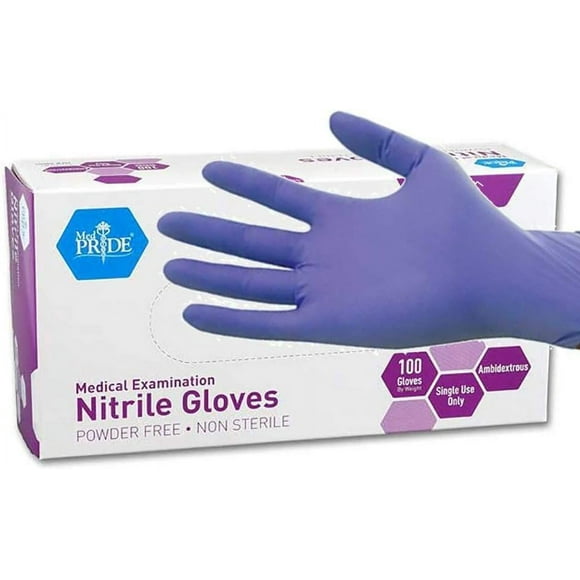 MEDPRIDE Nitrile Gloves Powder-Free Disposable Latex Free Gloves, Blue Small 100-Pack