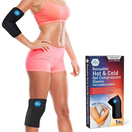 MEDPRIDE Gel Hot Cold Pack Compression Sleeve for Elbow, Knee, Arm – Reusable Hot & Cold Therapy for Pain Relief, Swelling, Injuries