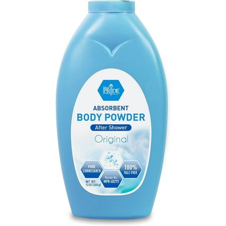 MED PRIDE Baby Powder – 13oz Talc-Free Body Powder Cornstarch with Natural Baby Scent, Paraben-Free Dusting Powder for Diaper Rash & Chafing Protection
