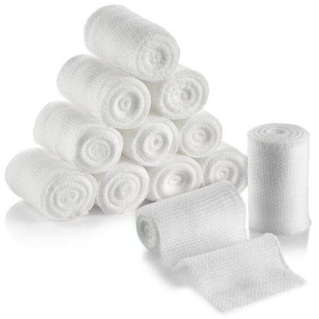 MEDca 12-Pack Gauze Bandage Rolls, 2 inch x 4.1 Yards, Medical Grade