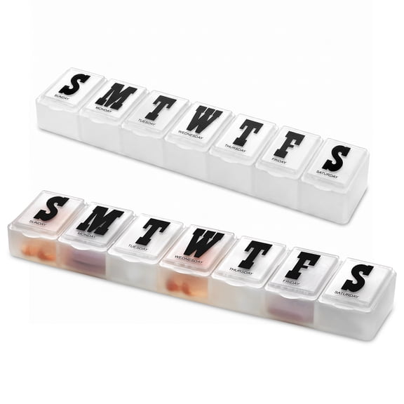 MEDca 7-Day Pill Organizer Set, Multicolor, 2 Pack