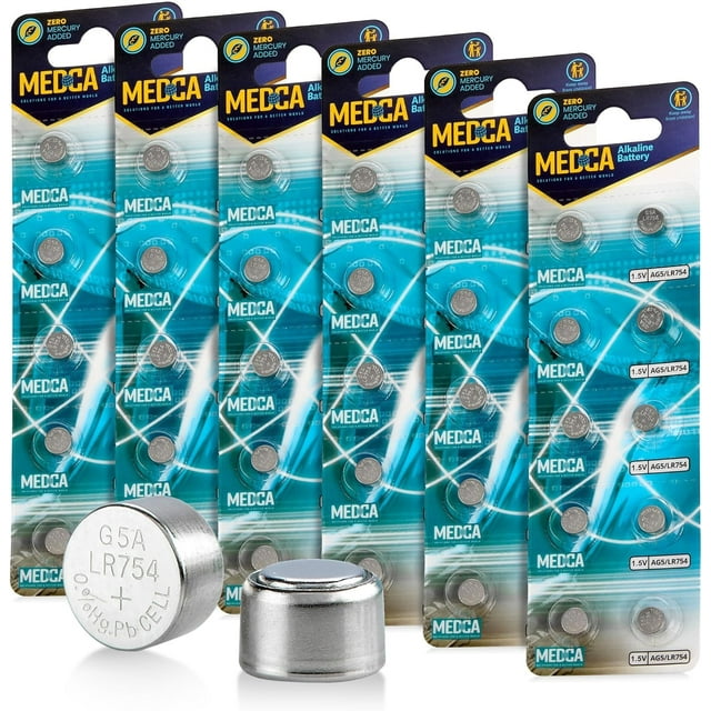 MEDca AG5 LR754 Batteries 30 Count Pack 1.5V Alkaline 754 LR48 193