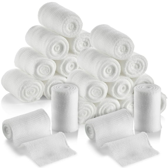 MEDca Bandage Rolls 24 Count, 2" x 4.1 Yds Medical Grade Gauze