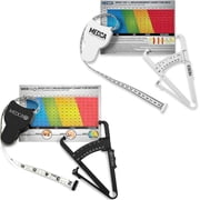 MEDca Body Fat Caliper, Measuring Tape for Body - Pack of 2 Skin Fold Fitness - Plastic, Multicolor