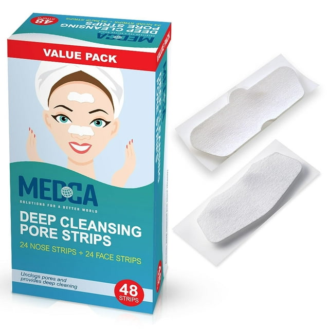 MEDca Deep Cleansing Pore Strips Combo Pack, 48 Count Strips Exfoliants & Scrubs