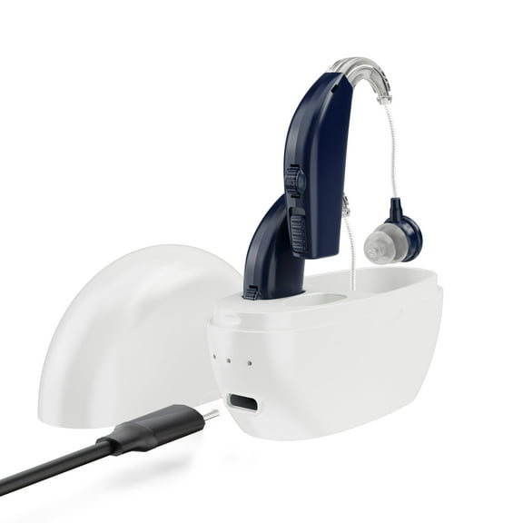 MEDca Digital Hearing Amplifier - (Pair of 2) Personal with All-Day Battery Life, Dark Blue