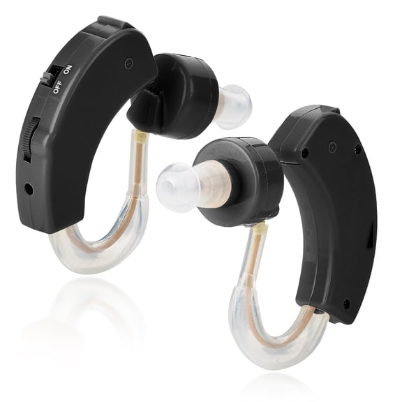MEDca Digital Hearing Amplifiers Set 2 Small Sound Amplifiers - Black