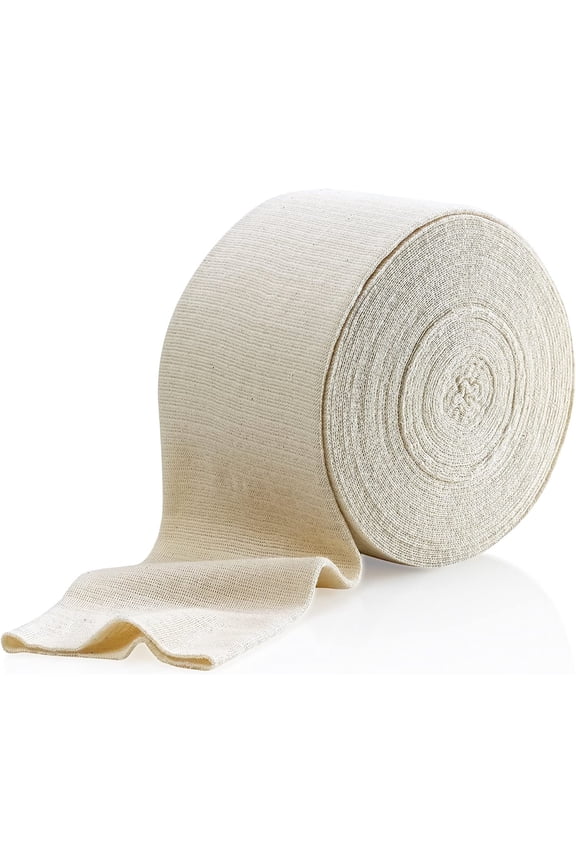 Elastic Tubular Support Bandage – Unisex Hand and Leg Sleeve, Size F, 10m Roll, Natural Color