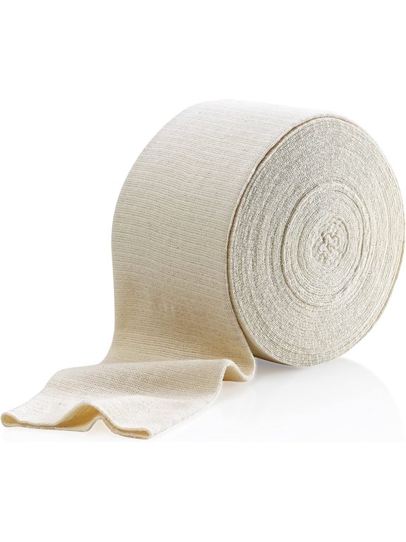 Elastic Tubular Support Bandage – Unisex Hand and Leg Sleeve, Size F, 10m Roll, Natural Color