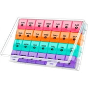 MEDca Extra Large Monthly 28-Day Pill Organizer, Multicolor, Plastic
