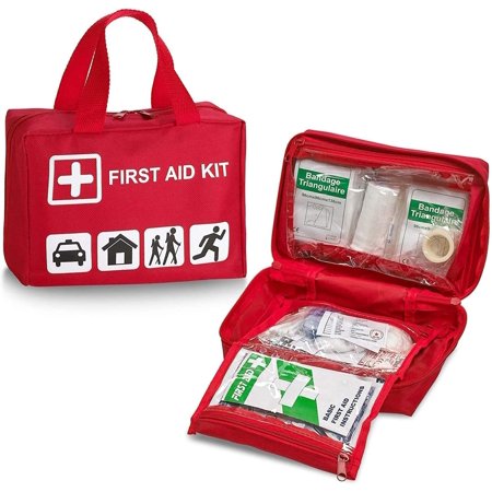MEDca First Aid Kit - 96 Piece (Pack of 1) Lightweight Portable Safety Trauma Emergency Survival Kit