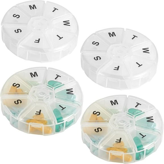 MEDca Large Weekly Pill Organizer P/K 4) Daily Pill Cases by MEDca
