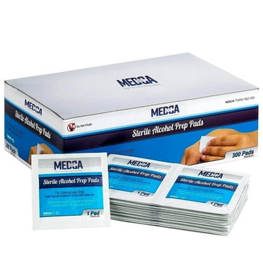 MEDca Medium 2-Ply Alcohol Prep Pads, Pack of 300, Multicolor