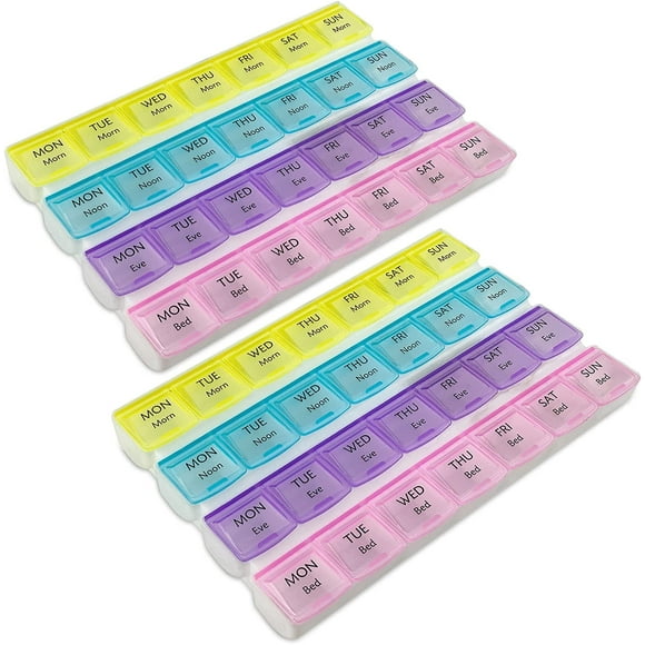 MEDca 2-Pack Monthly Pill Organizer, 28-Day Medication Storage Box