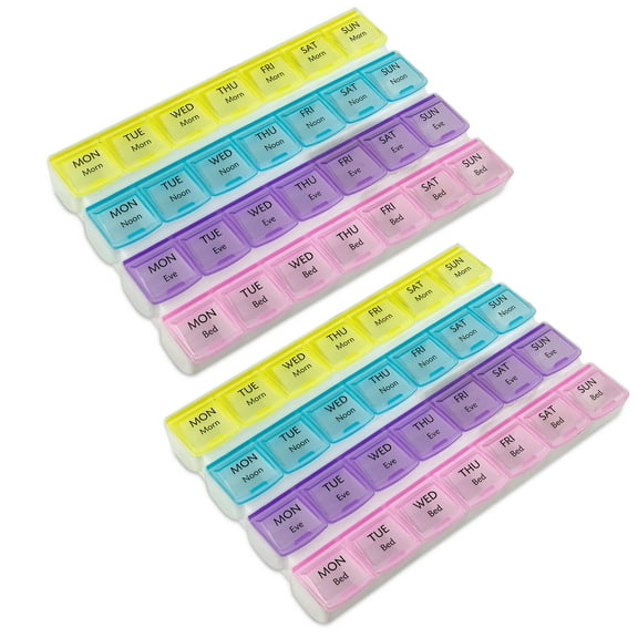 MEDca 2-Pack Monthly Pill Organizer, 28-Day Medication Storage Box