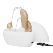 MEDca Pair Rechargeable Digital Hearing Amplifier BTE Sound Amplifier with Noise Reduction - Black