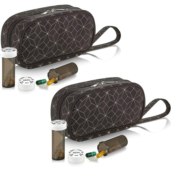 MEDca Pill Case & Bottle Organizer (2-Pack) - Weekly & Daily Medicine Box