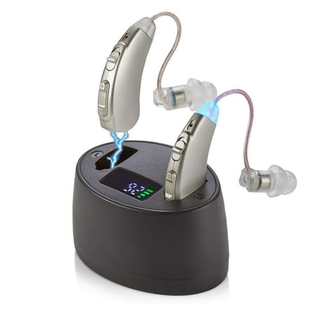 MEDca Premium Rechargeable Behind-the-Ear Digital Hearing Amplifier, Personal Sound Amplifier, 1 Pack