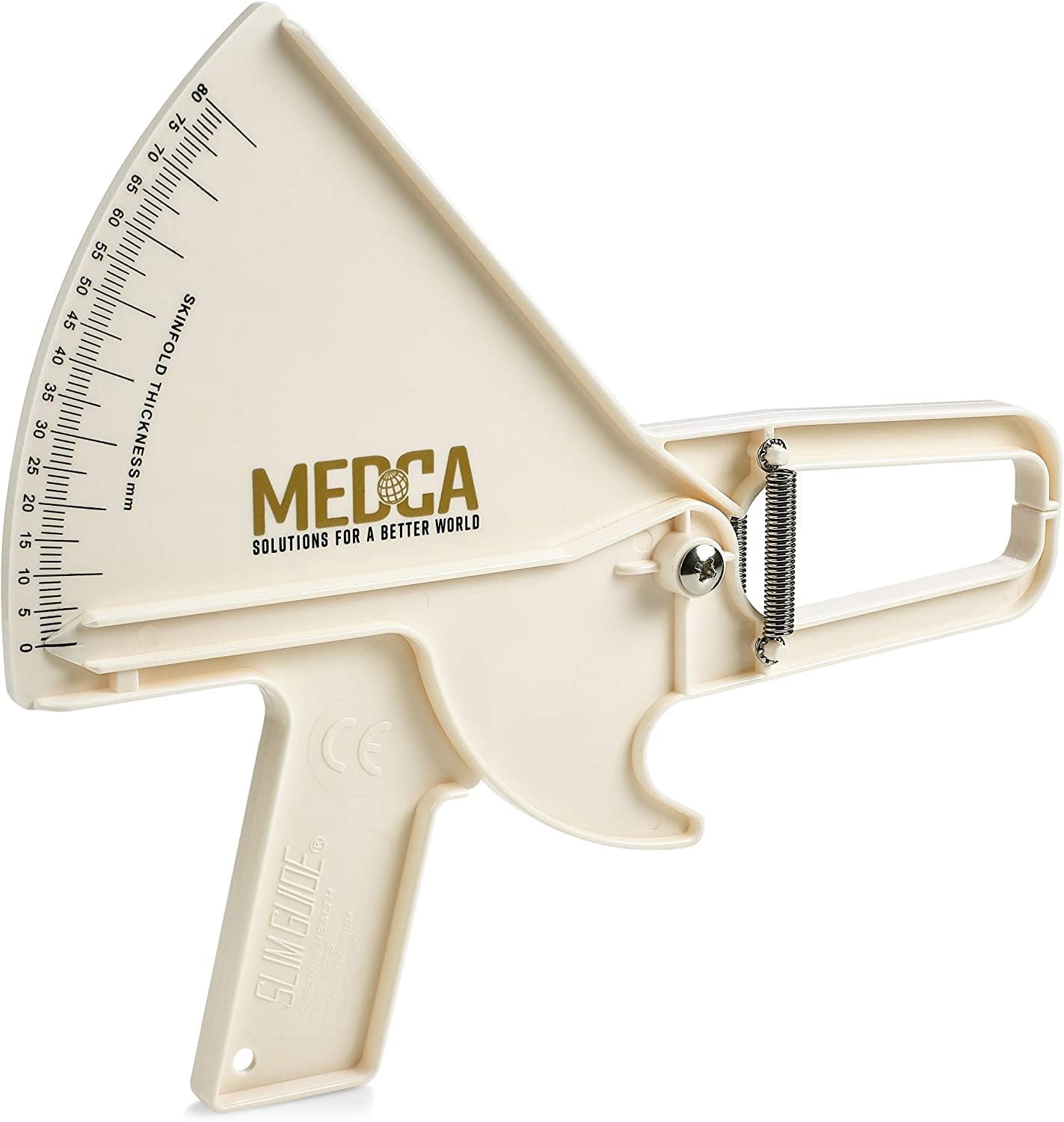 MEDca Pro Body Skin White Caliper Handheld BMI Unisex Measuring Tool Fat