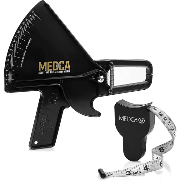 MEDca Pro Skinfold Caliper & Body Measurement Tape Precision Body Fat
